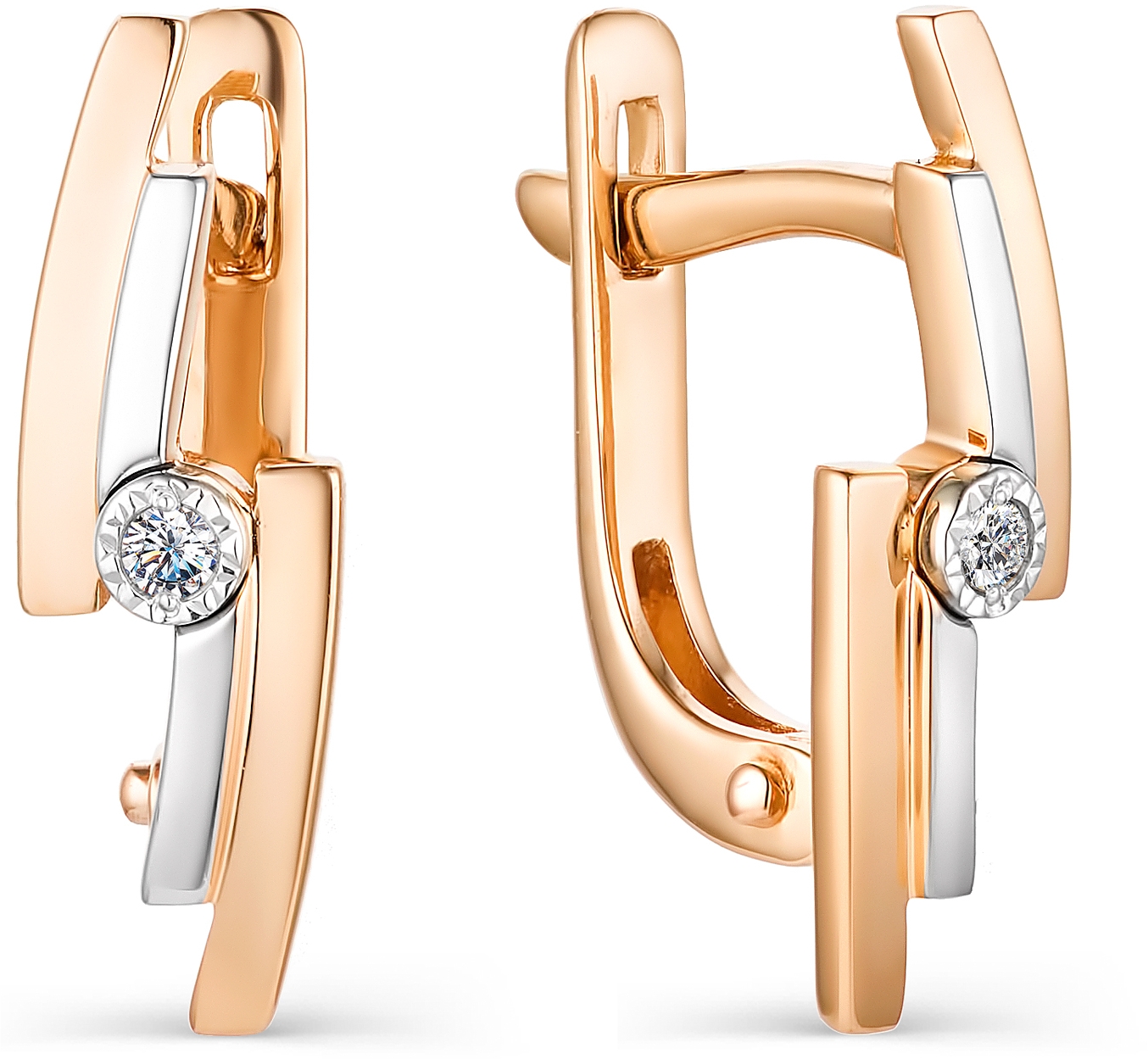 

Серьги женские из золота АЛЬКОР 23306-100, бриллиант, 23306-100