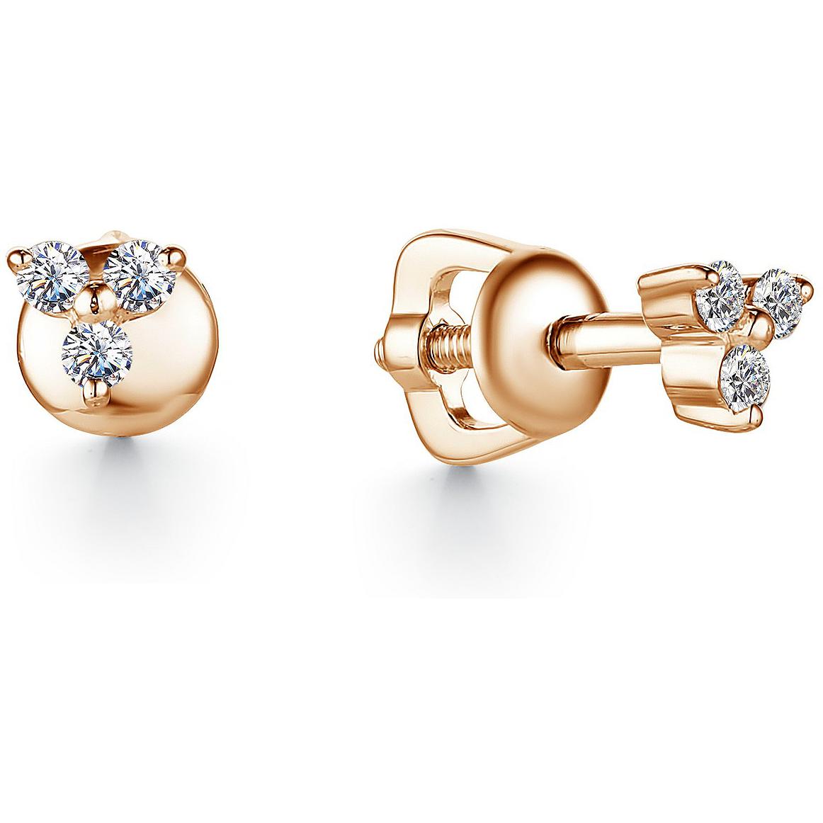 

Серьги женские из золота АЛЬКОР 23262-100, бриллиант, 23262-100