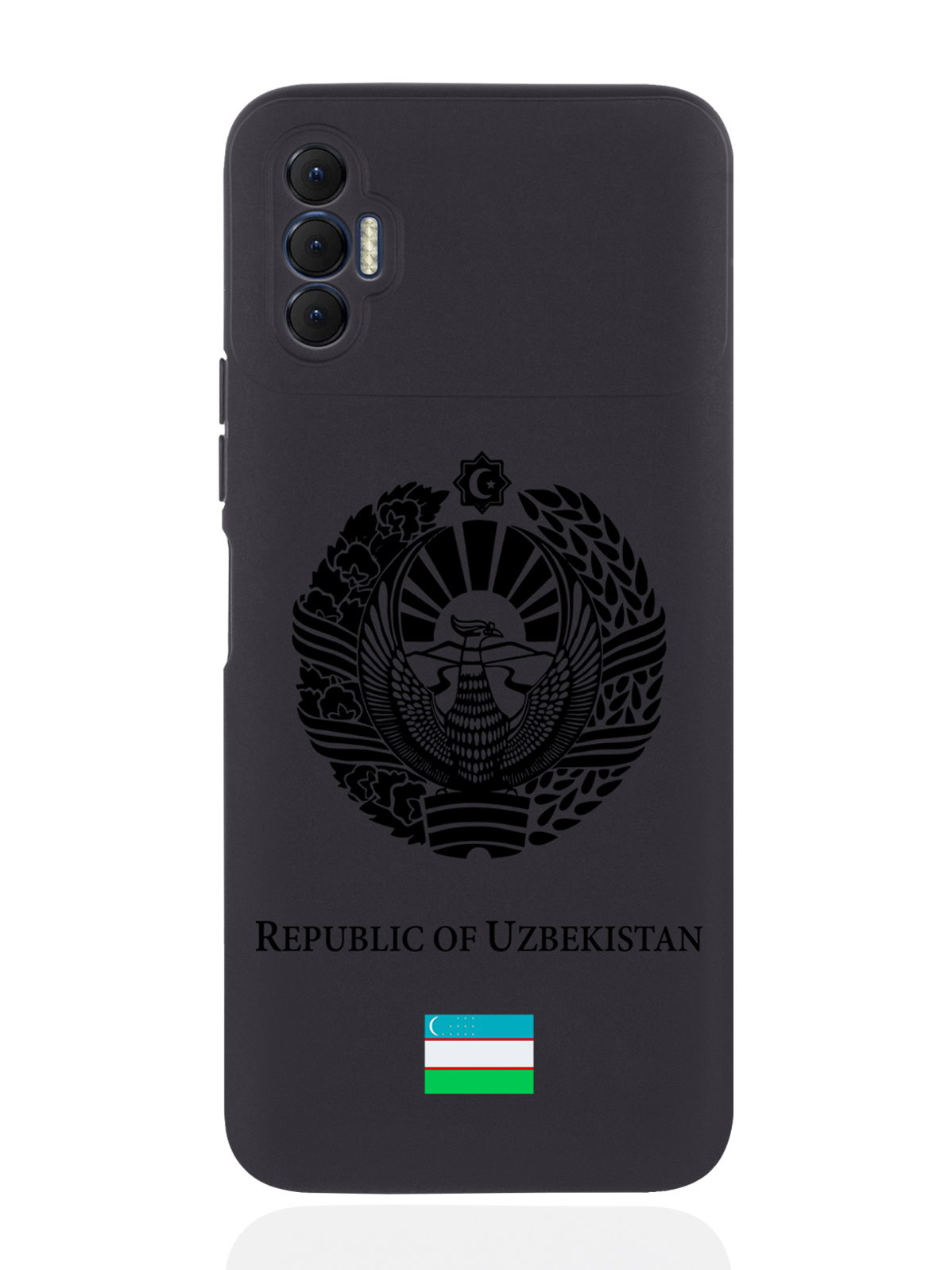

Чехол SignumCase для Tecno Spark 8P Черный лаковый Герб Узбекистана черный