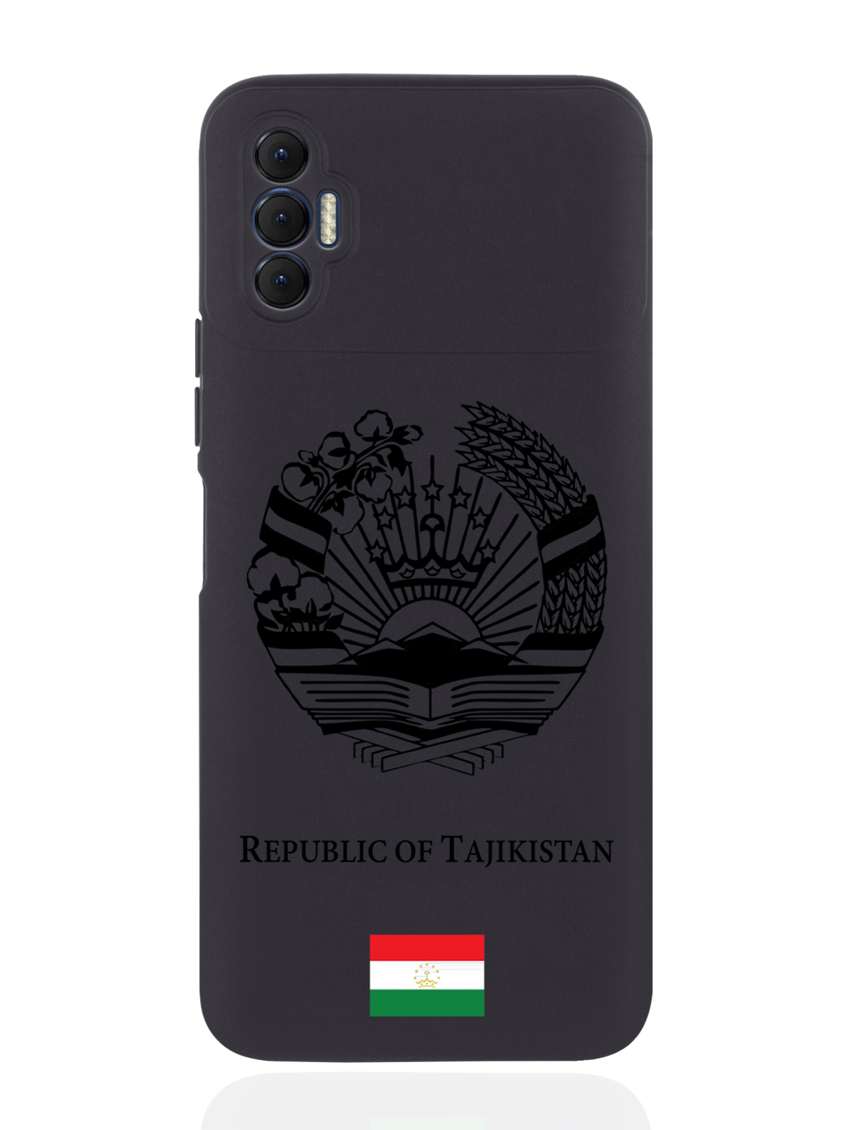 

Чехол SignumCase для Tecno Spark 8P Черный лаковый Герб Таджикистана черный