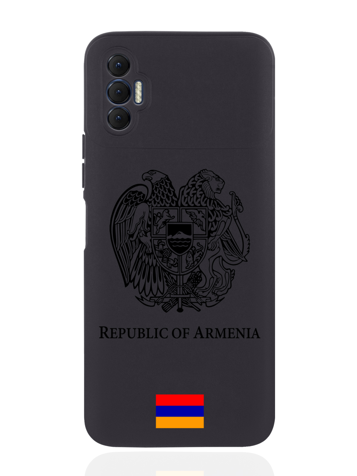 

Чехол SignumCase для Tecno Spark 8P Черный лаковый Герб Армении черный