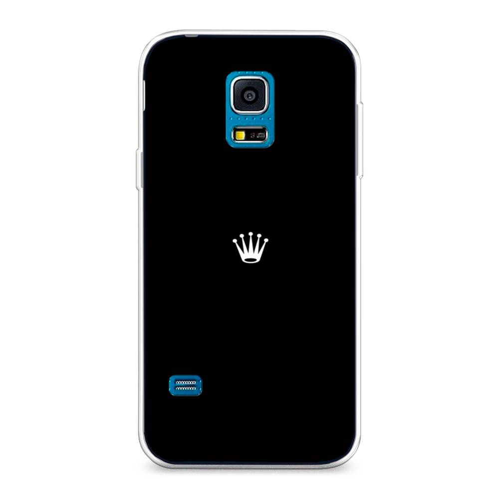 фото Чехол awog "белая корона на черном фоне" для samsung galaxy s5 mini