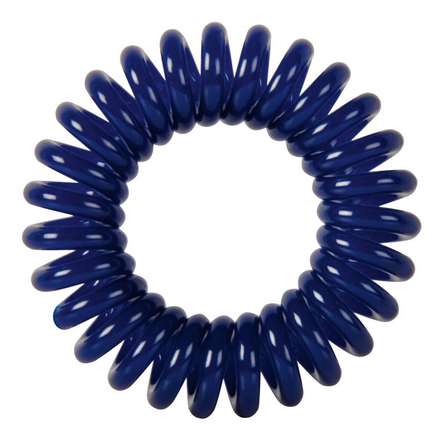 фото Резинки для волос dewal пружинка темно-синие, 3 шт