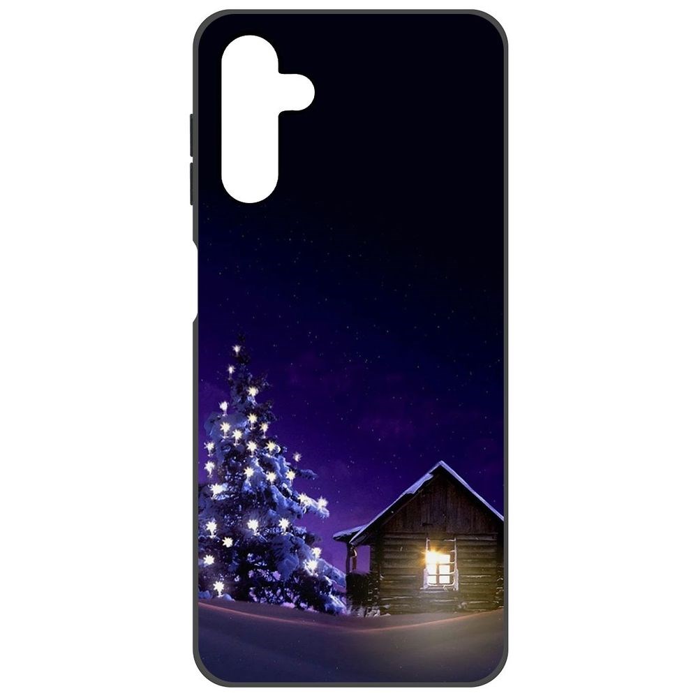 

Чехол-накладка Софт Зимний домик для Samsung Galaxy A04s (A047), Черный