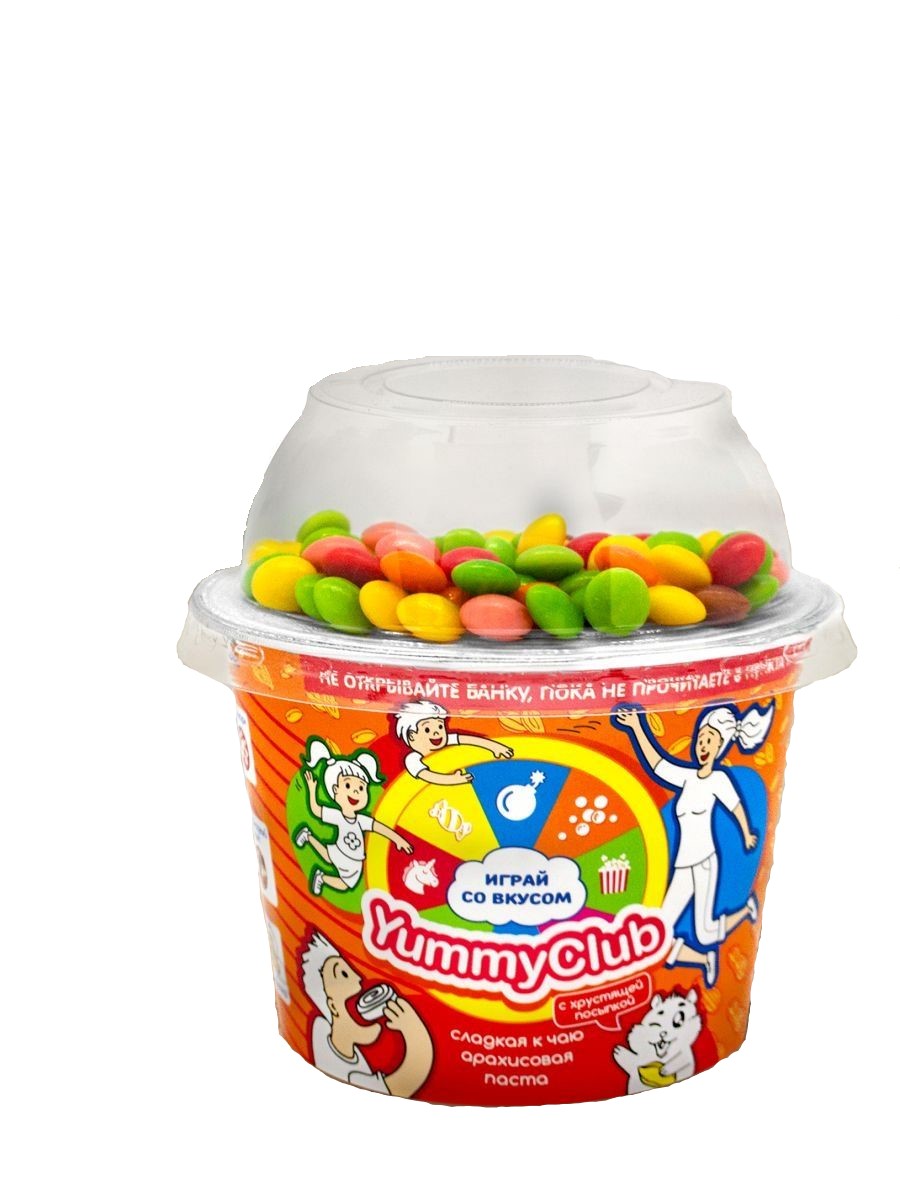 

Паста YummyClub арахисовая радужное драже 250 г