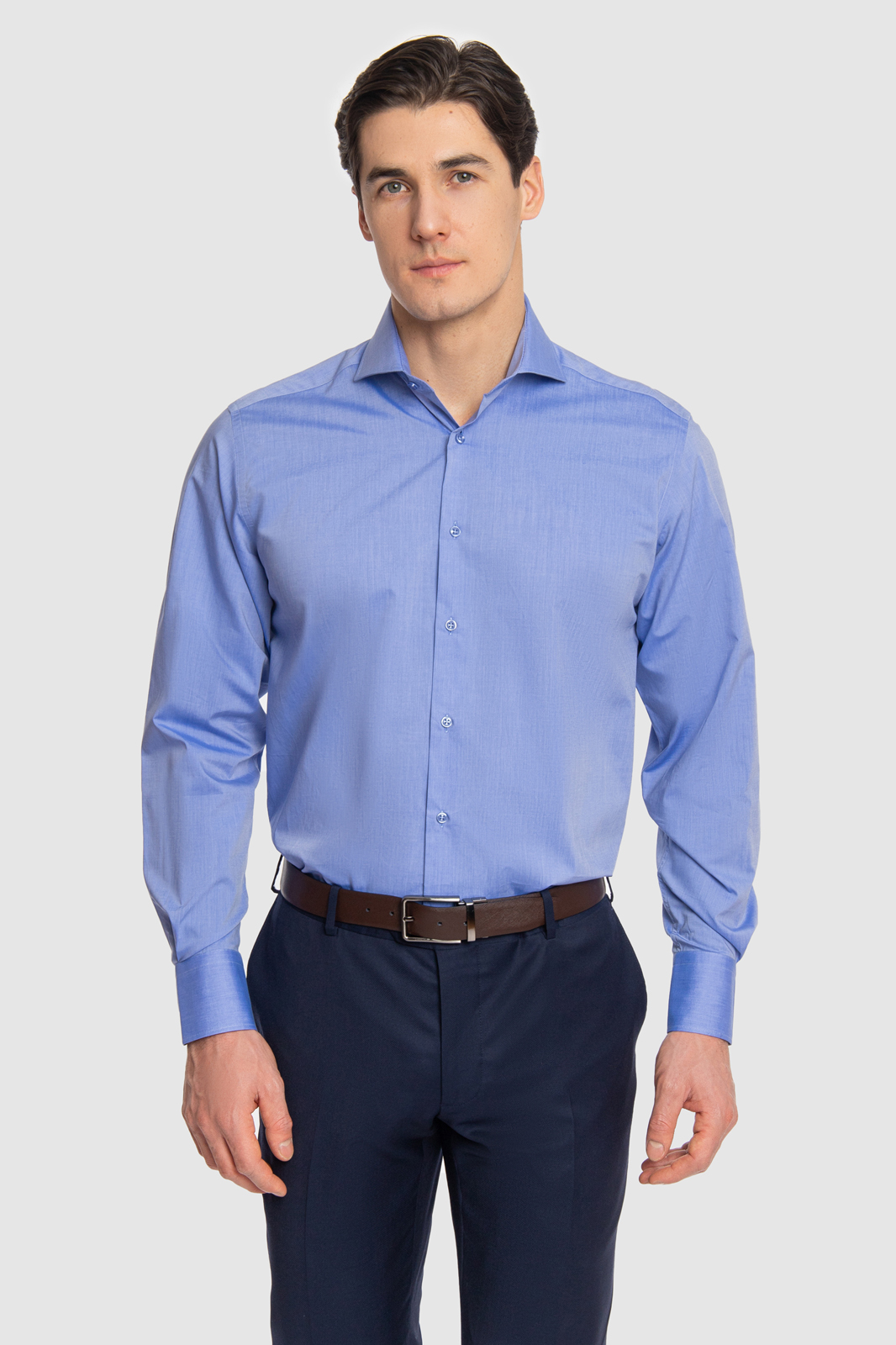 Рубашка мужская Kanzler SBL06CLSN/03 синяя 45