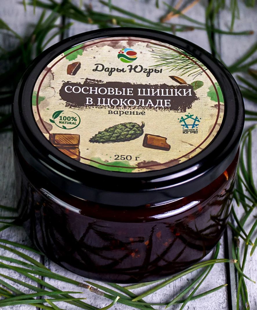 Варенье Дары Югры из сосновых шишек в шоколаде, 2 шт по 250 г