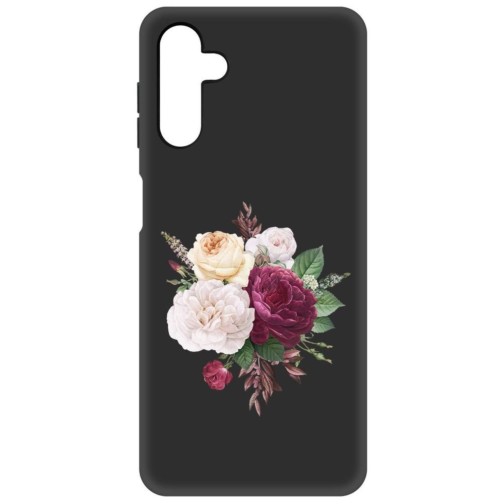 

Чехол-накладка Софт Цветочная композиция для Samsung Galaxy A04s (A047), Черный