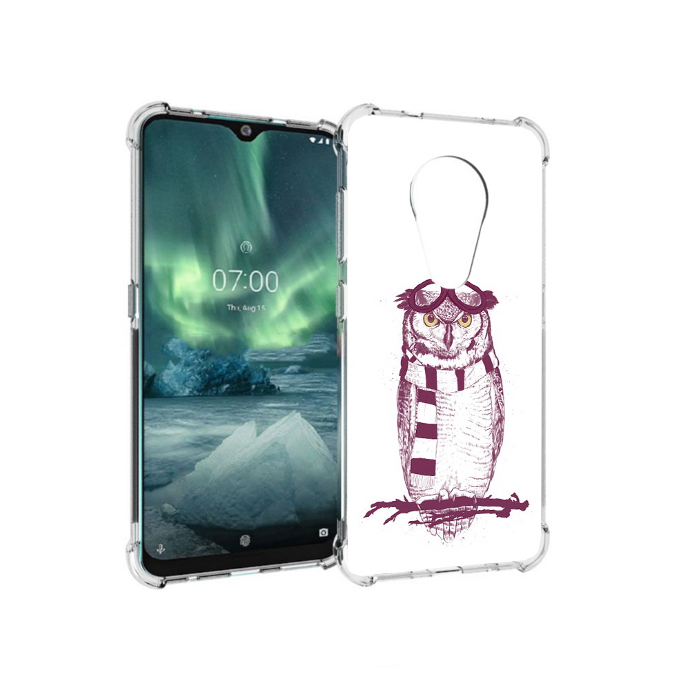 

Чехол MyPads Tocco для Nokia 7.2 сова-летчик (PT139171.105.612), Прозрачный, Tocco