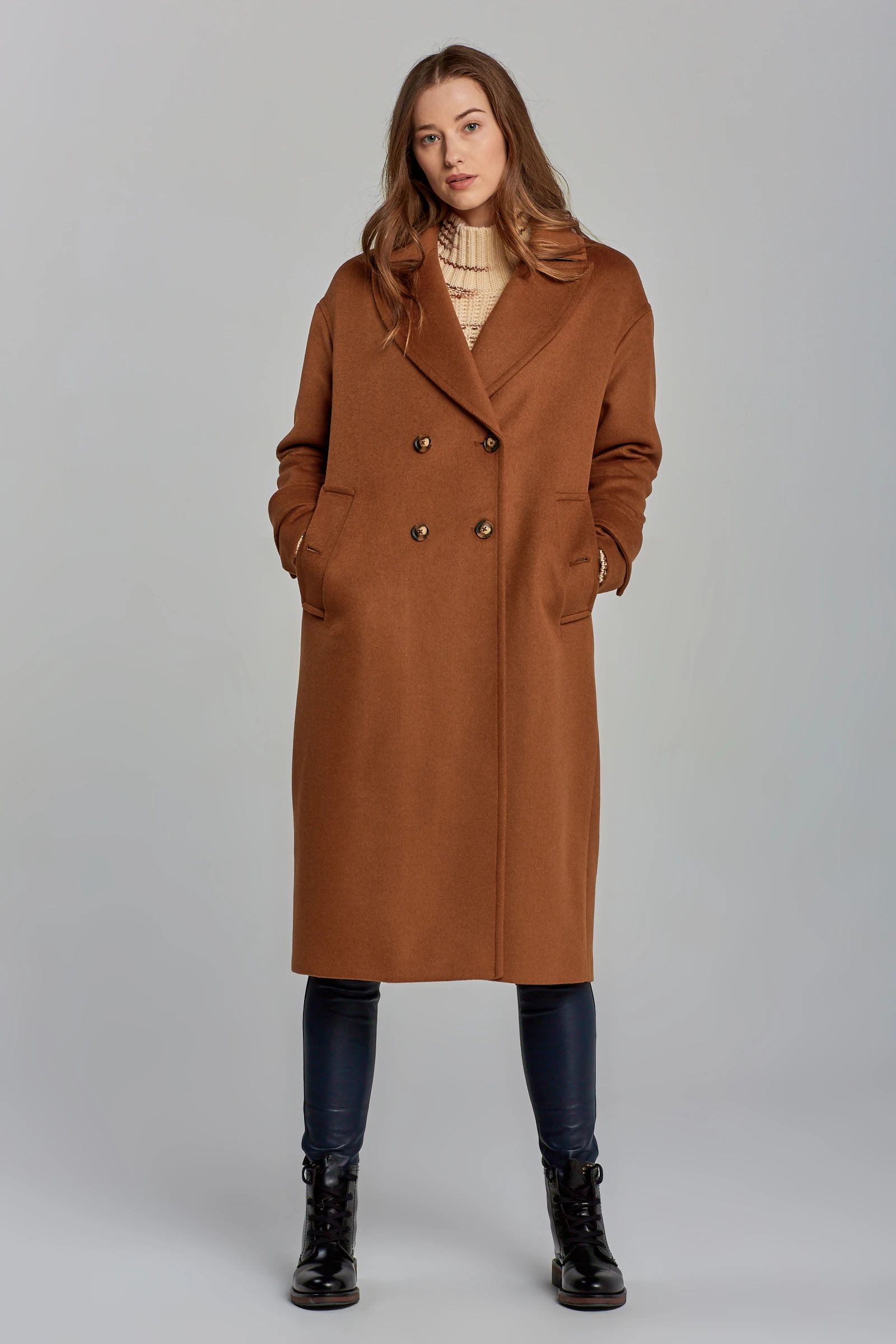 Пальто женское GANT 4751055 коричневое 2XL