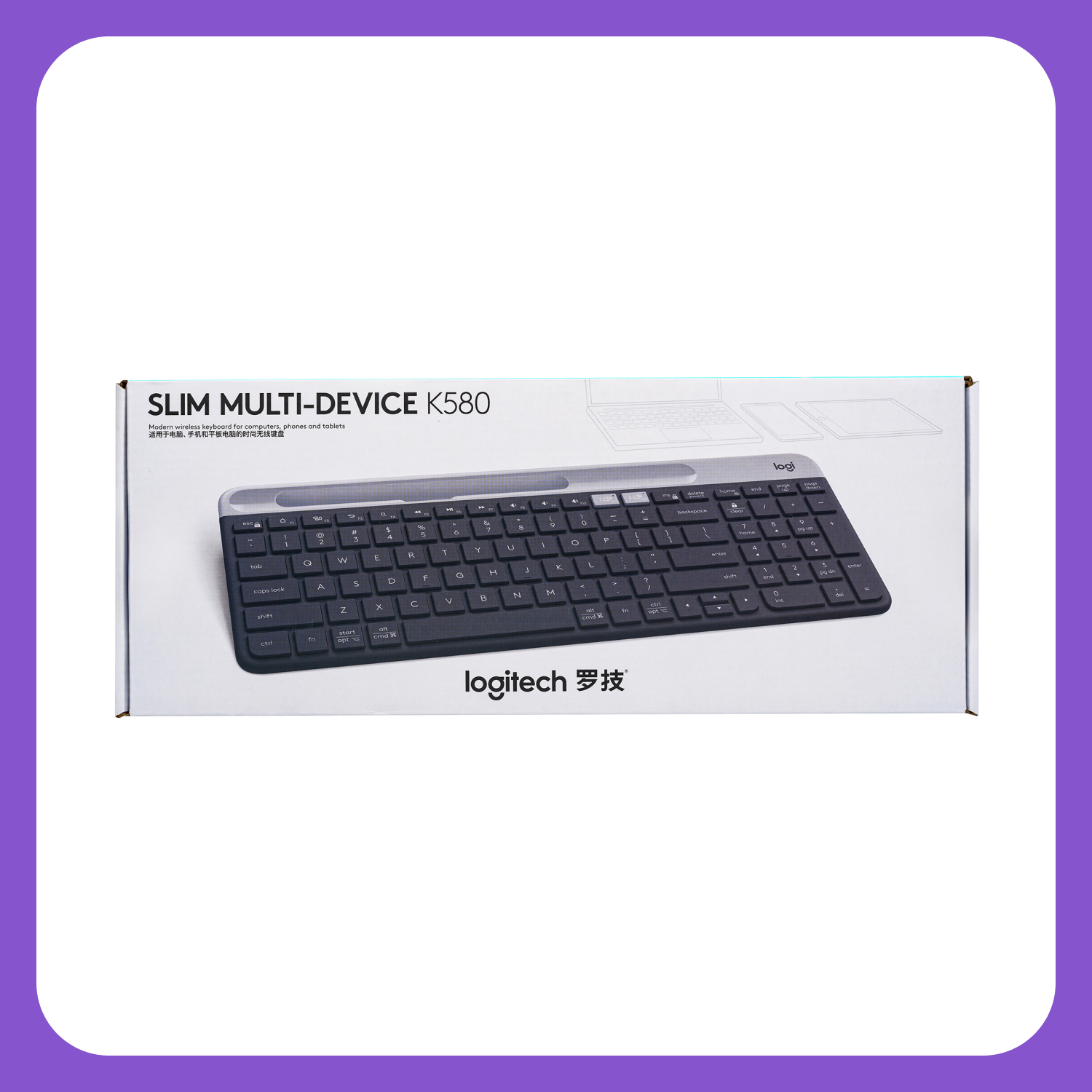 Беспроводная клавиатура Logitech K580 серый черный 920-009208 4990₽