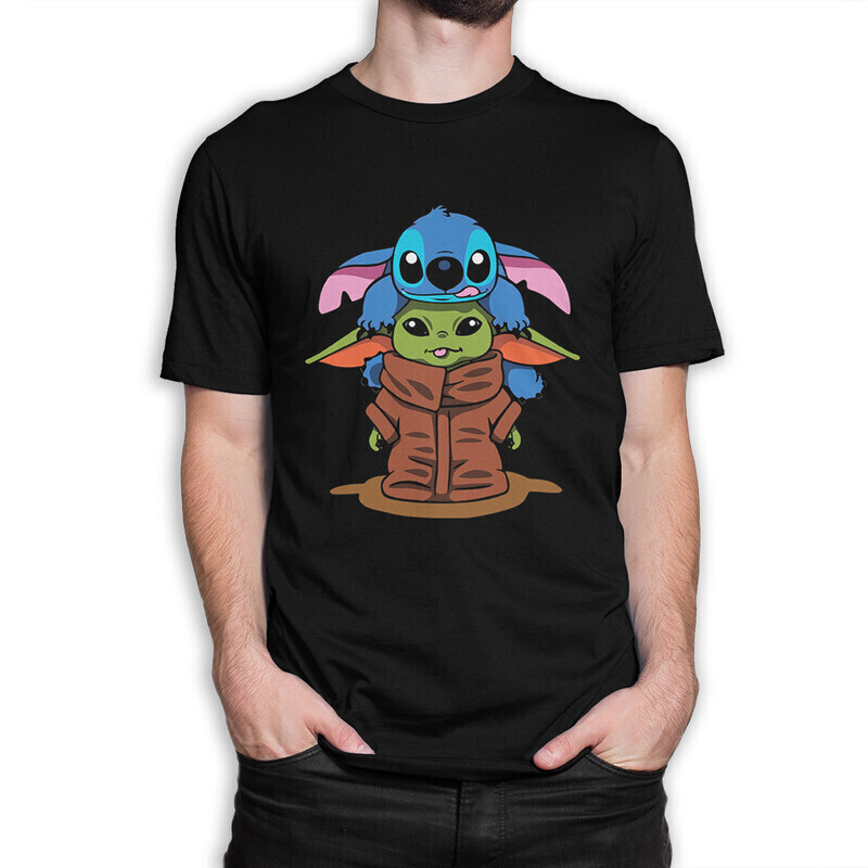 

Футболка мужская Dream Shirts Стич и Йода 10008152 черная S, Стич и Йода 10008152