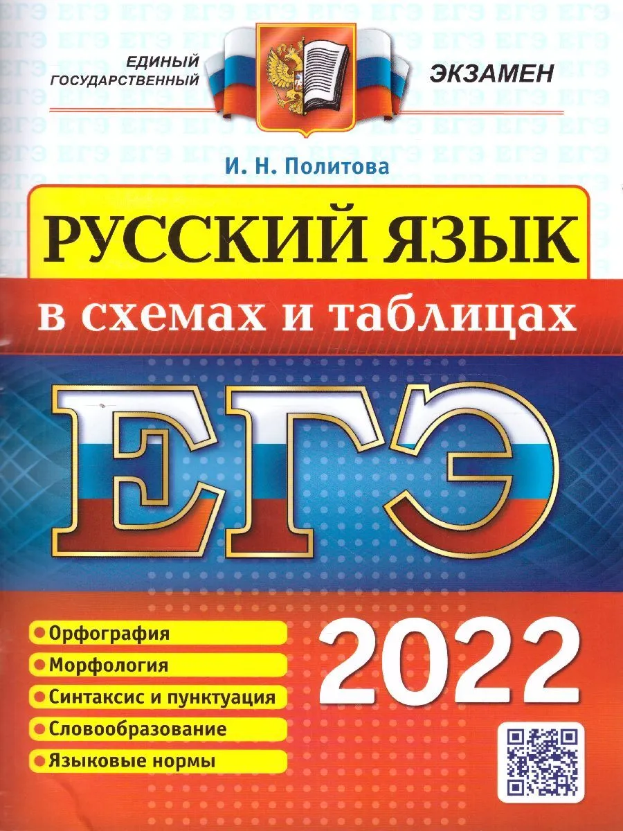 

Политова. ЕГЭ 2022. Русский язык в схемах и таблицах