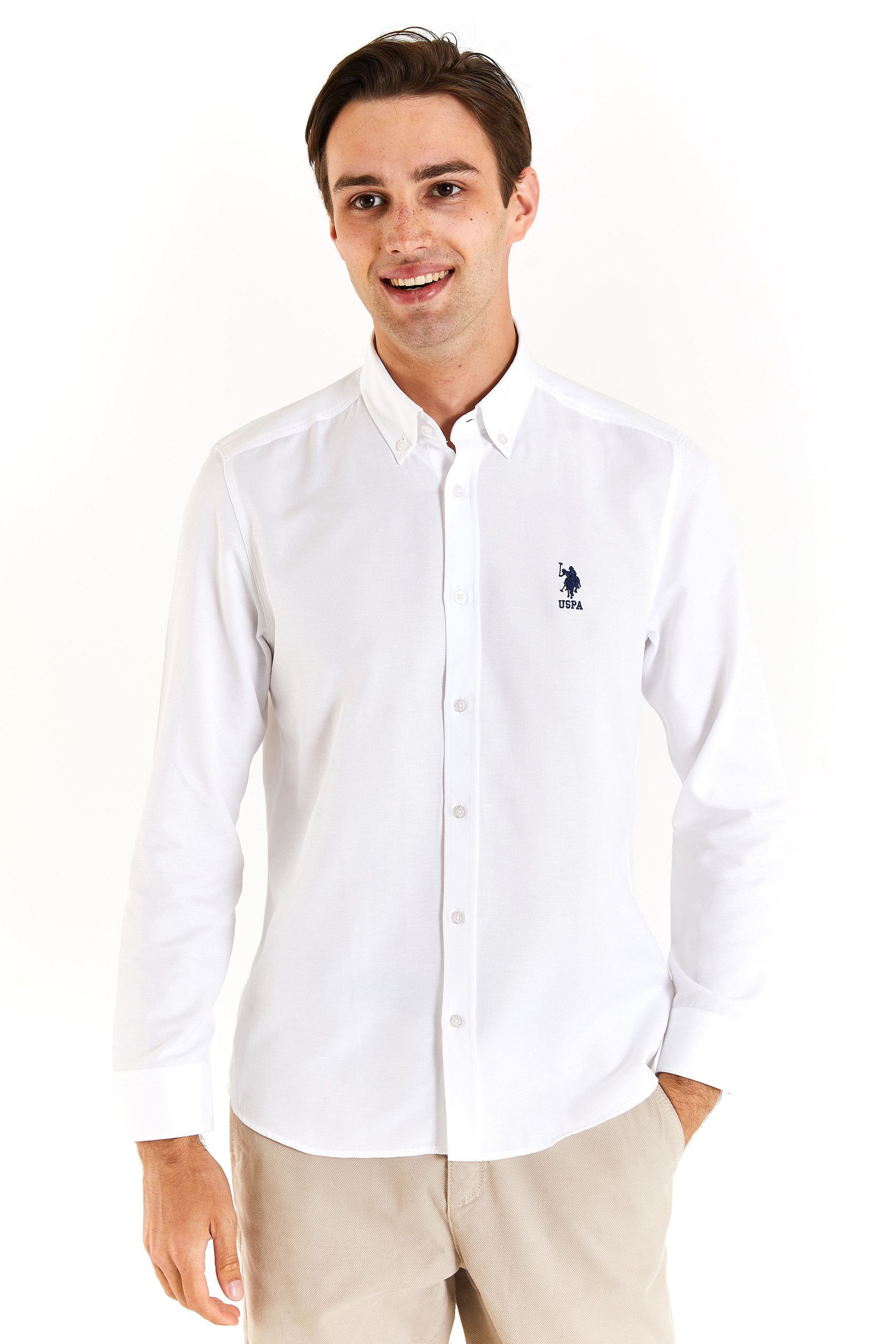 

Рубашка мужская US Polo Assn G081GL0040GOX024Y белая M, Белый, G081GL0040GOX024Y