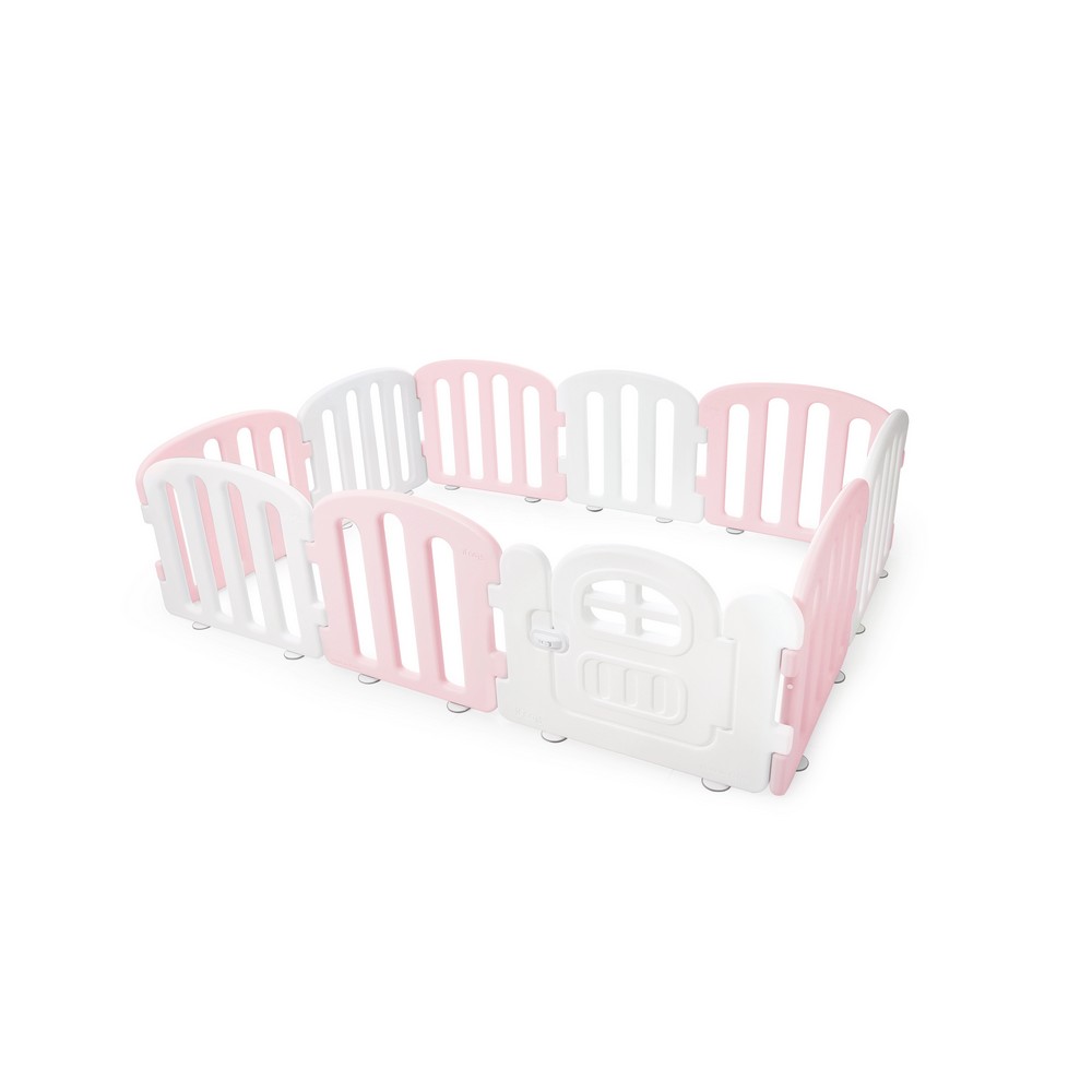 Детский манеж Ifam First Baby Room с калиткой, белый, розовый