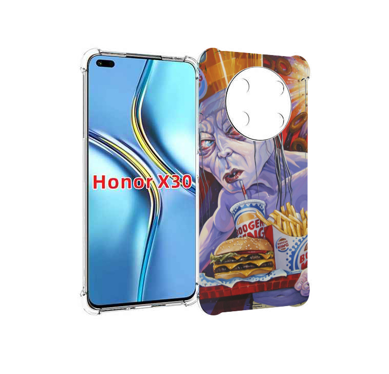 

Чехол MyPads любитель бургер кинга для Honor X30 / Magic4 Lite 5G, Прозрачный, Tocco