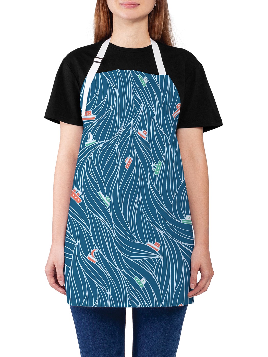 

Фартук женский JoyArty для готовки "Стремительное плавание", универсальный размер