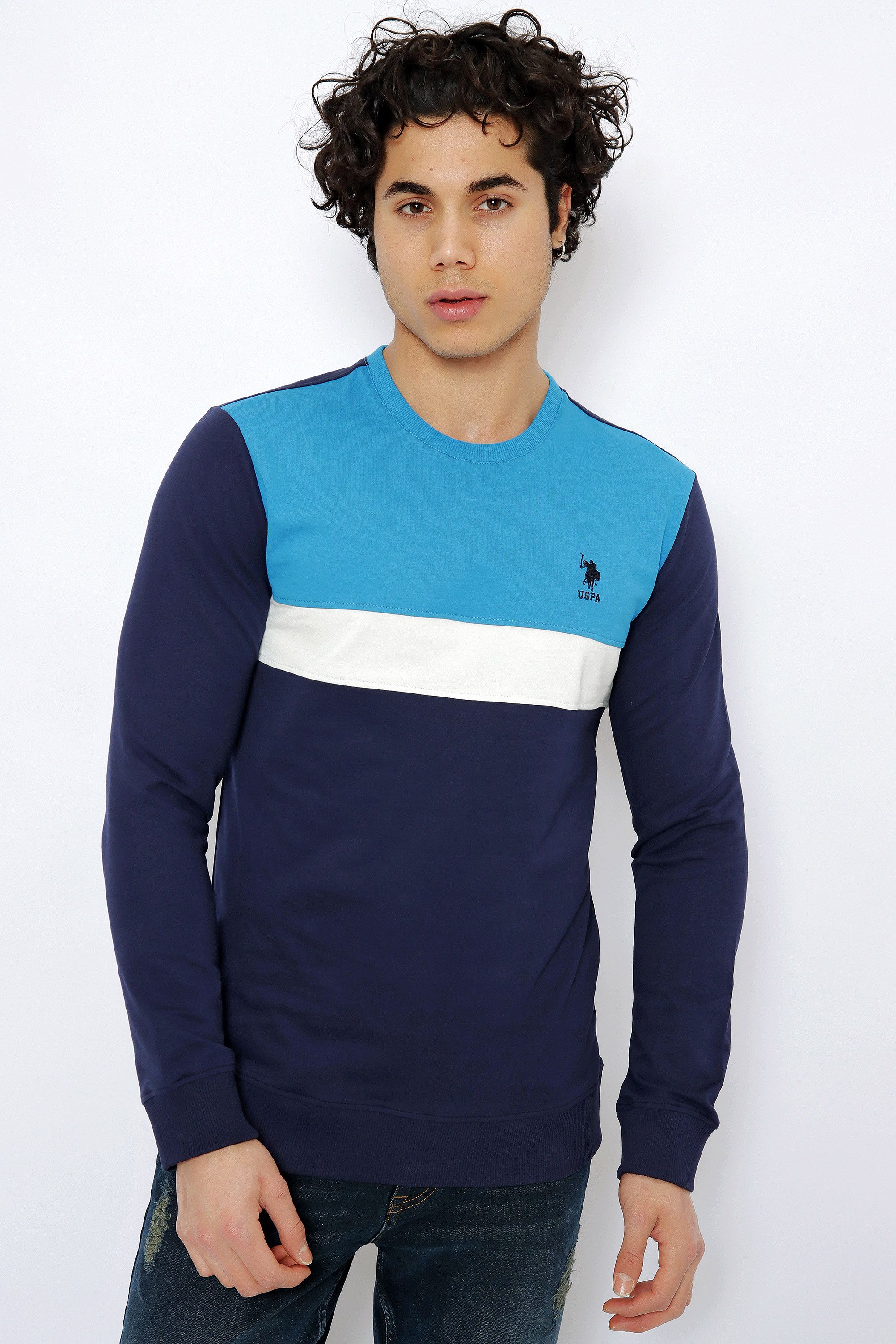 Свитшот мужской U.S. POLO Assn. G081GL0820HEWAN синий 2XL