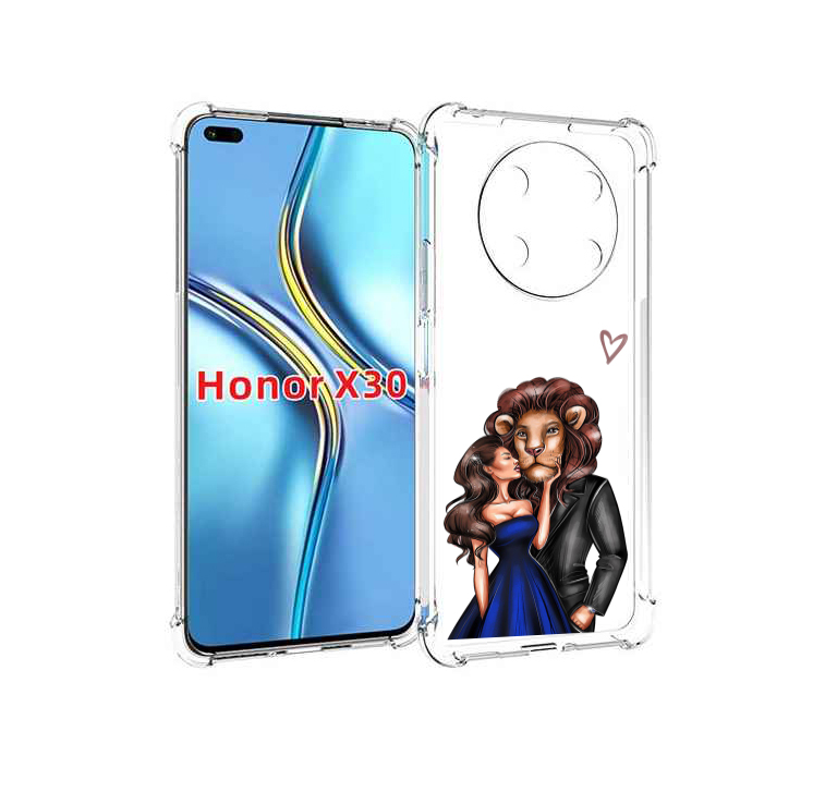 Чехол MyPads лев-в-смокинге для Honor X30 / Magic4 Lite 5G