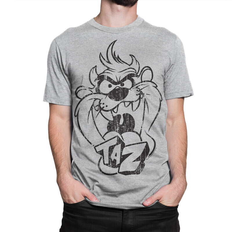 

Футболка мужская Dream Shirts Тасманский дьявол 10008082 серая M, Тасманский дьявол 10008082