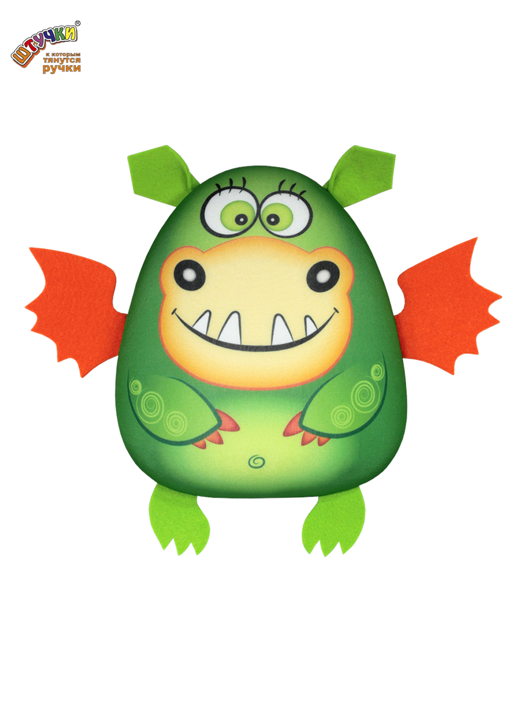 Мягкая игрушка Штучки, к которым тянутся ручки Дино плюшка малютка, зеленый
