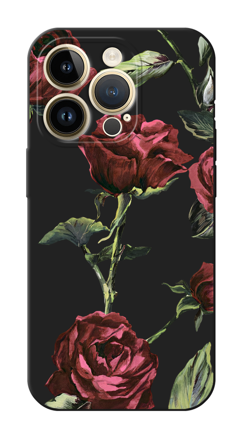 

Чехол Awog на Apple iPhone 14 Pro Max "Бордовые розы фон", Бордовый, 15052-1