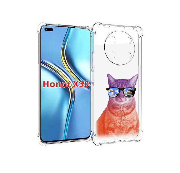 

Чехол MyPads крутой кот-2 для Honor X30 / Magic4 Lite 5G, Прозрачный, Tocco