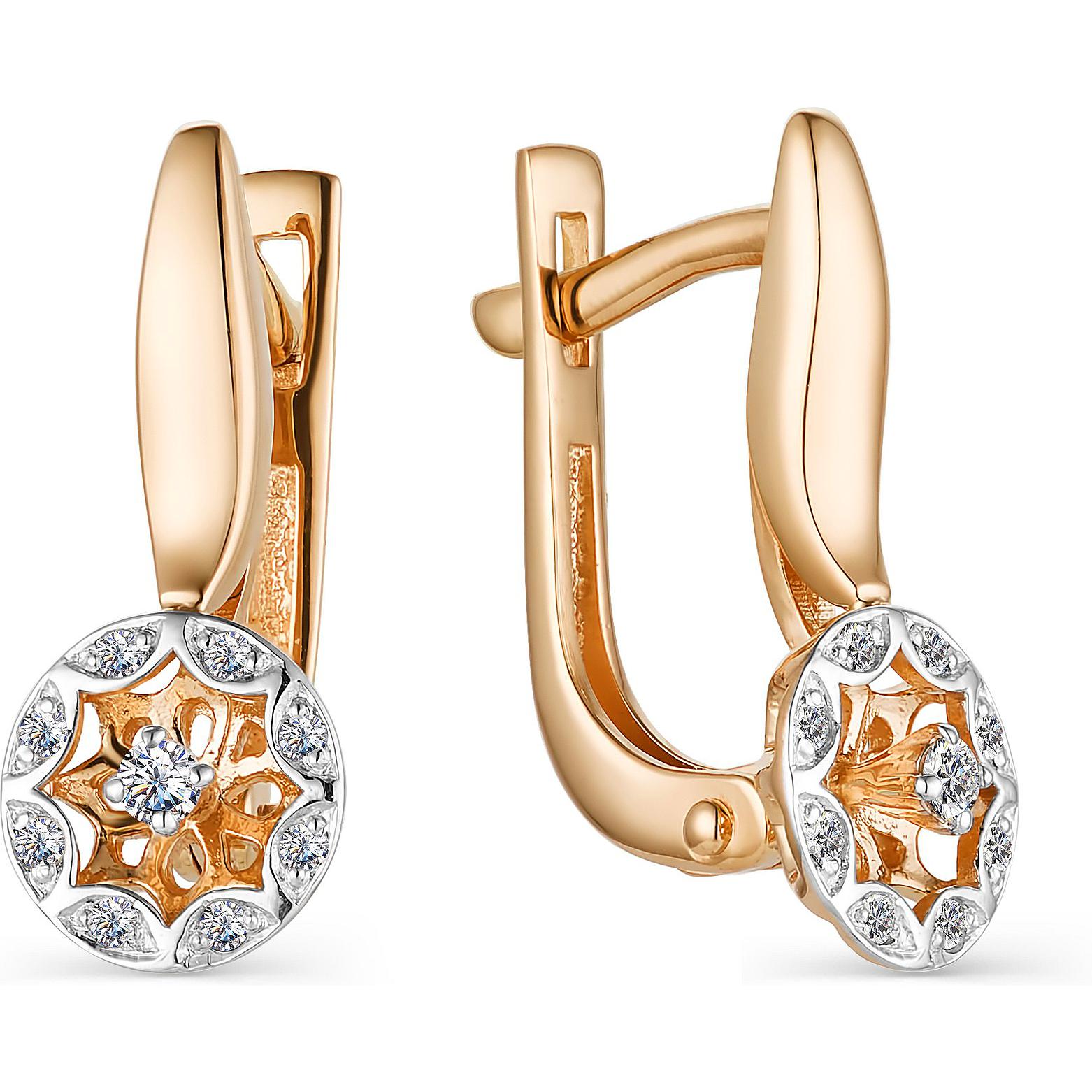 

Серьги женские из золота АЛЬКОР 23257-100, бриллиант, 23257-100