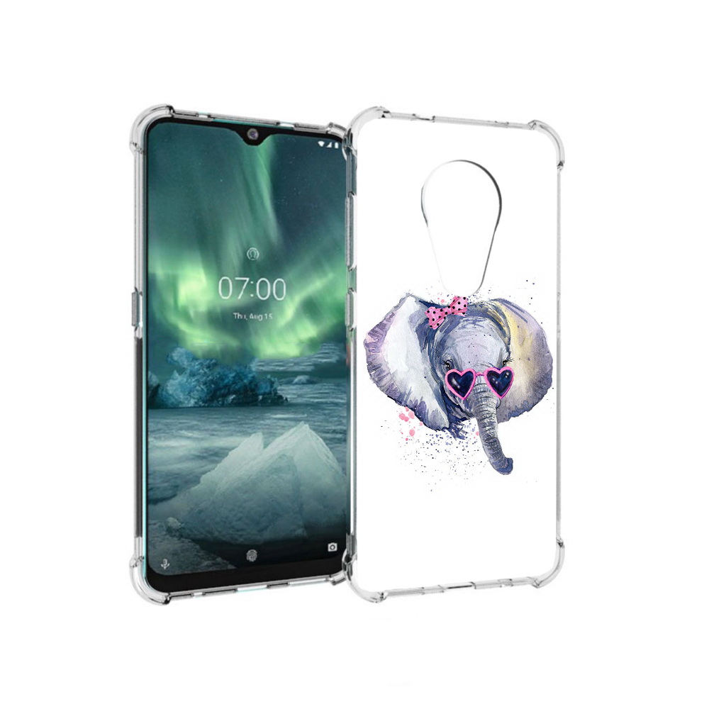

Чехол MyPads Tocco для Nokia 7.2 слоник в очках (PT139171.105.608), Прозрачный, Tocco