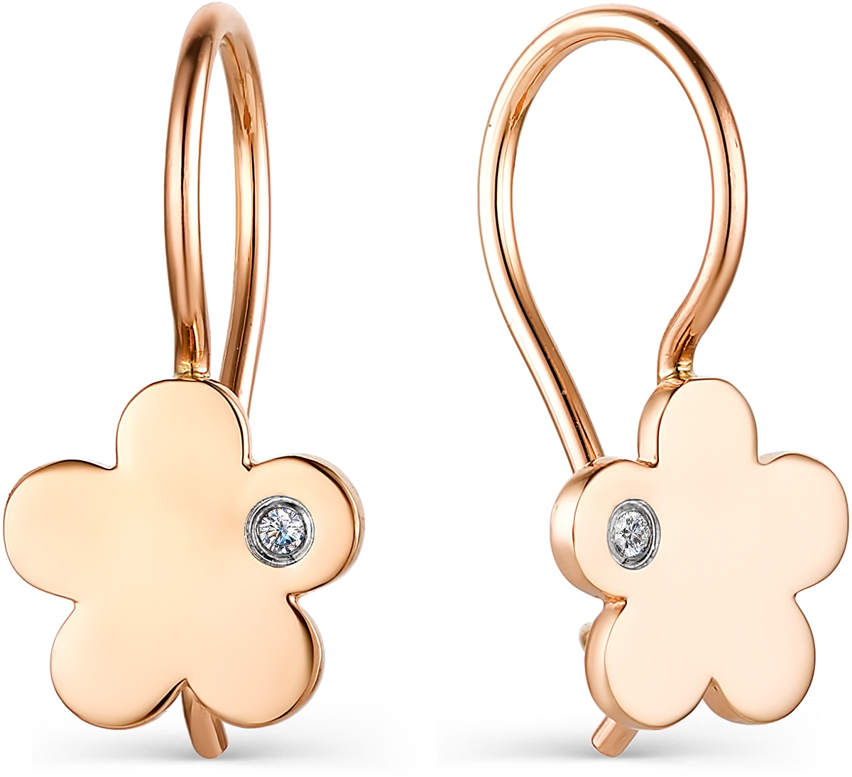 

Серьги женские из золота АЛЬКОР 23286-100, бриллиант, 23286-100