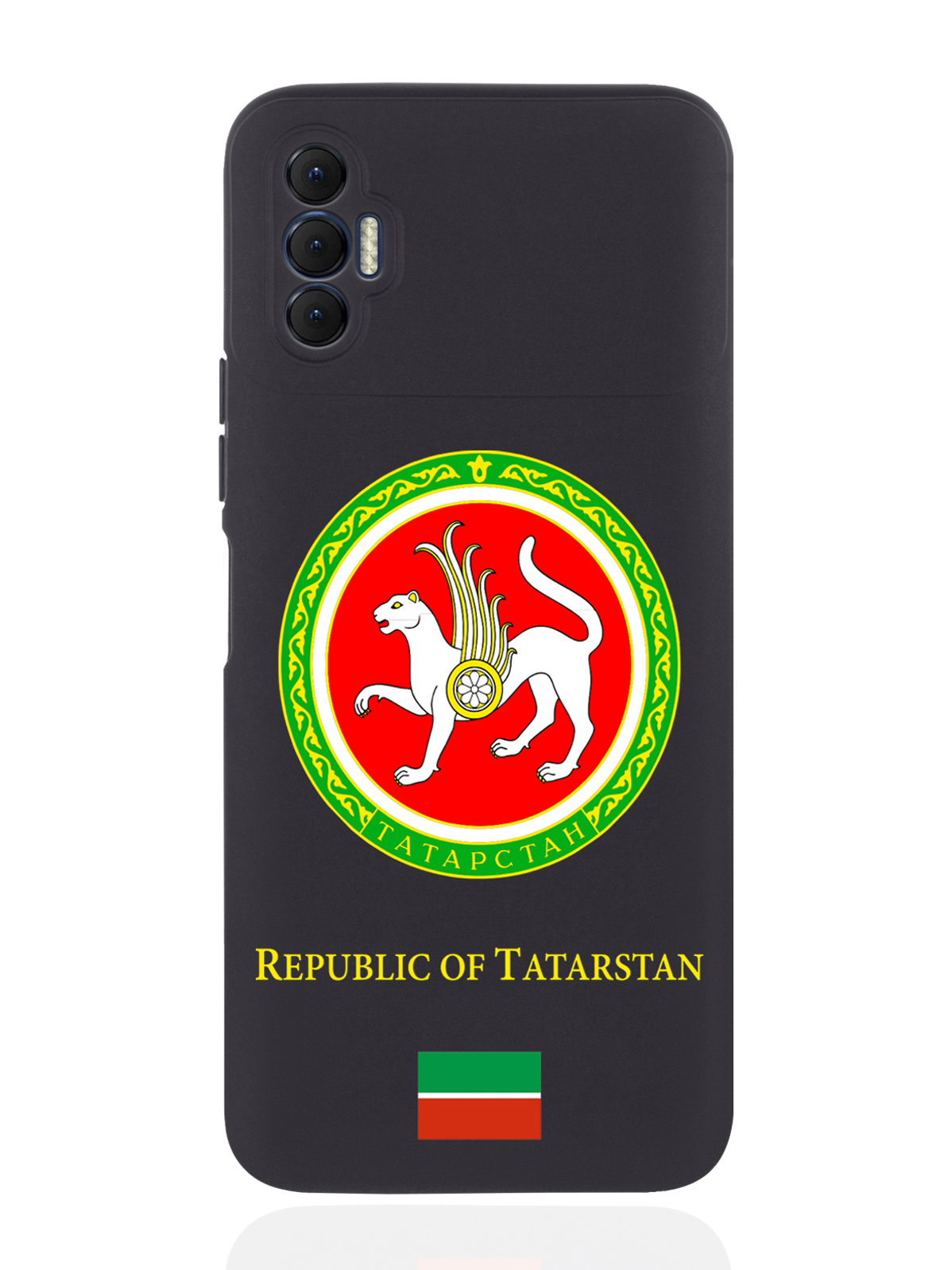 

Чехол SignumCase для Tecno Spark 8P Герб Татарстана черный, Разноцветный