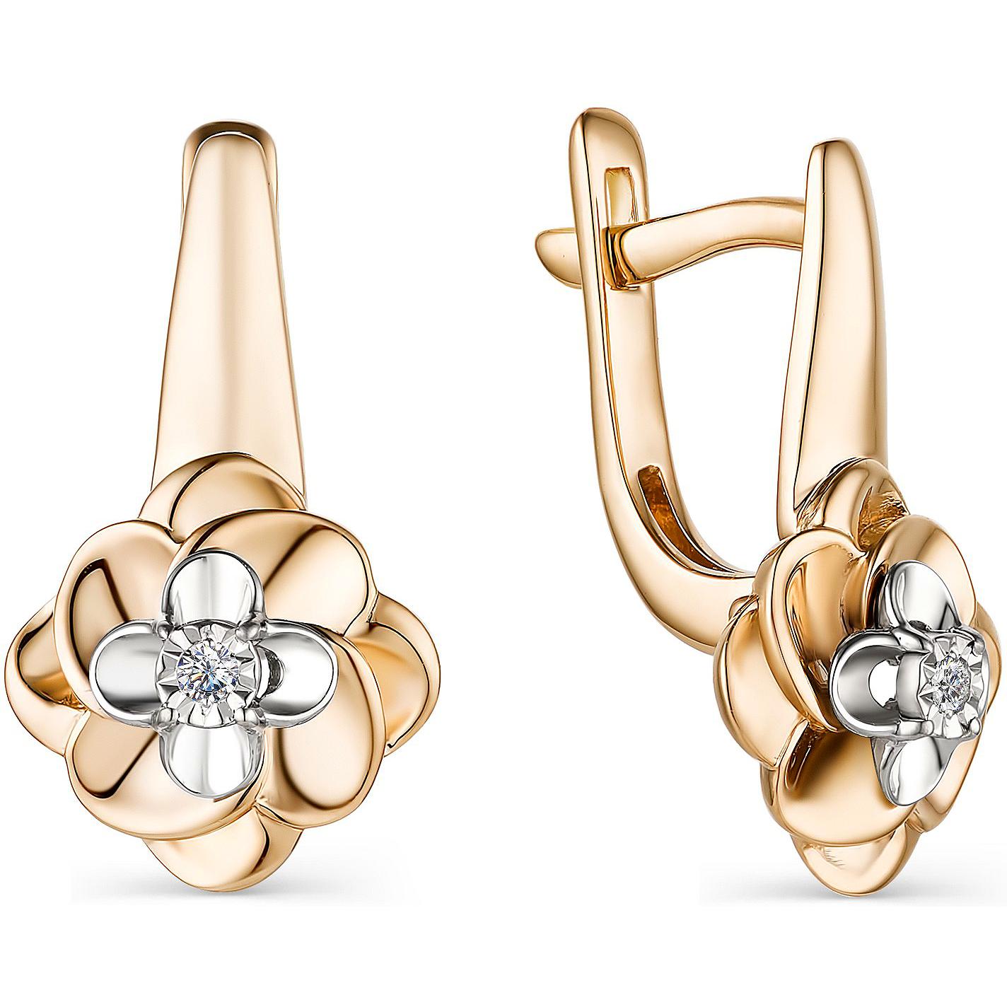 

Серьги женские из золота АЛЬКОР 23415-100, бриллиант