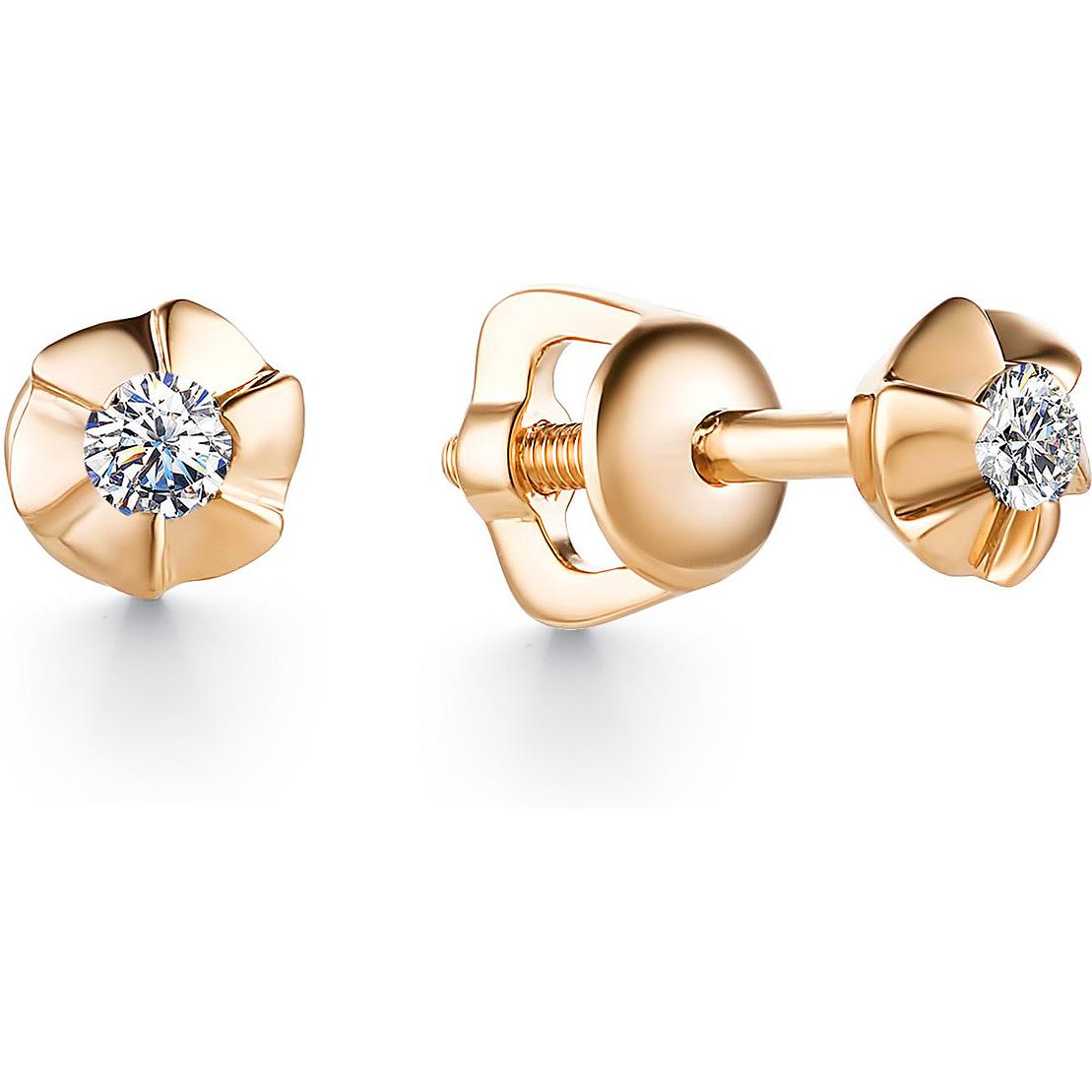 

Серьги женские из золота АЛЬКОР 23215-100, бриллиант, 23215-100