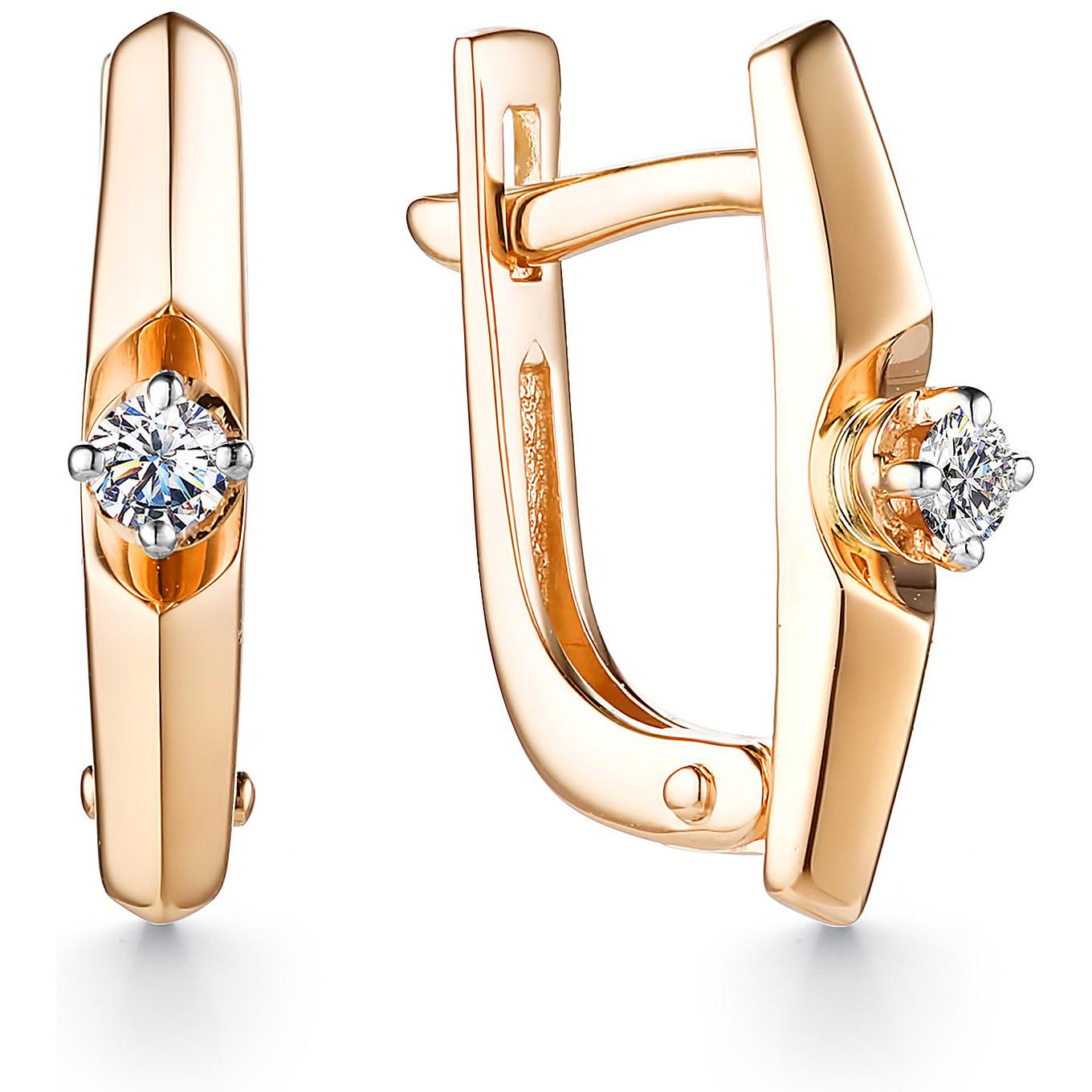 

Серьги женские из золота АЛЬКОР 23253-100, бриллиант