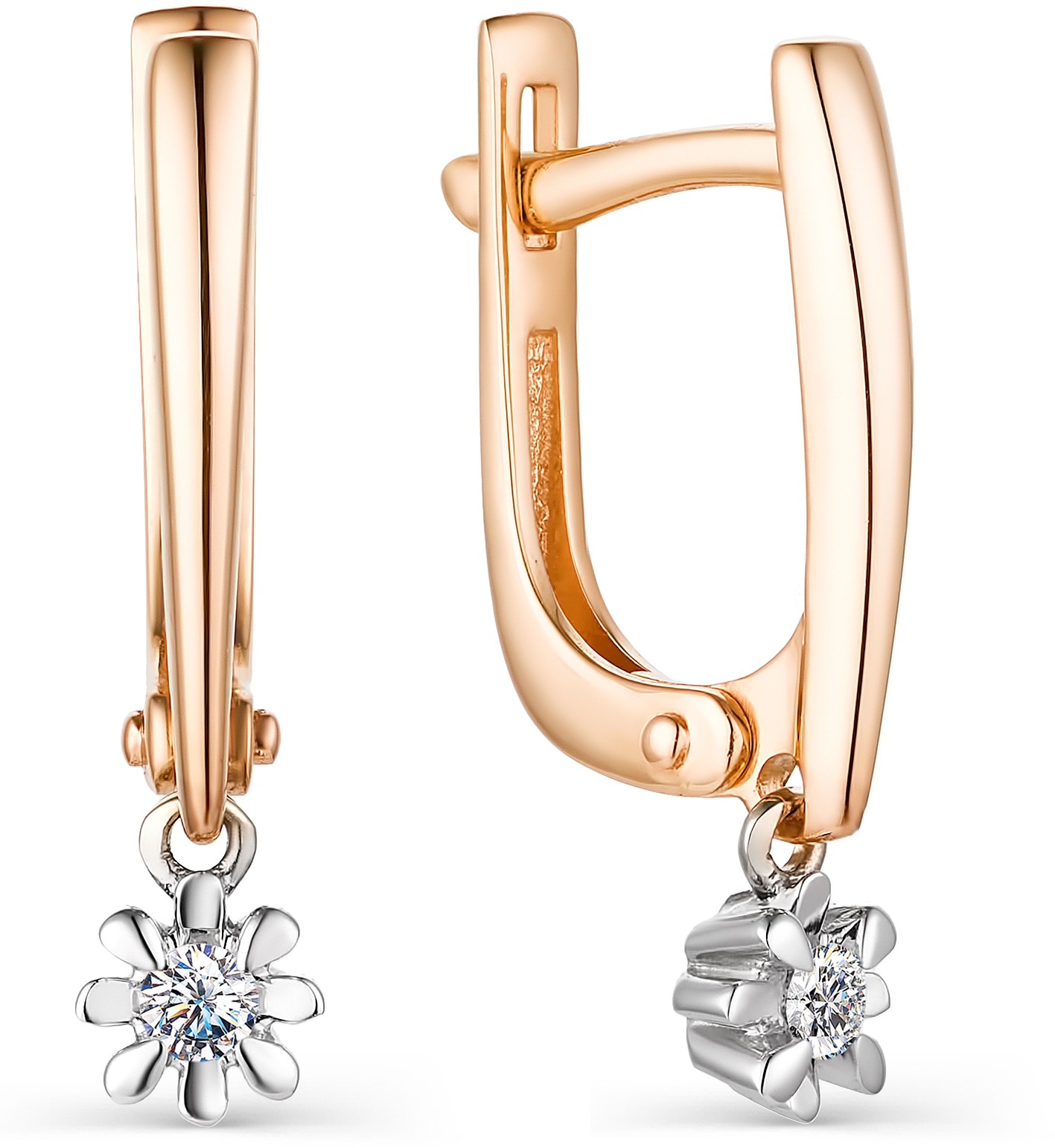 

Серьги женские из золота АЛЬКОР 23273-100, бриллиант, 23273-100