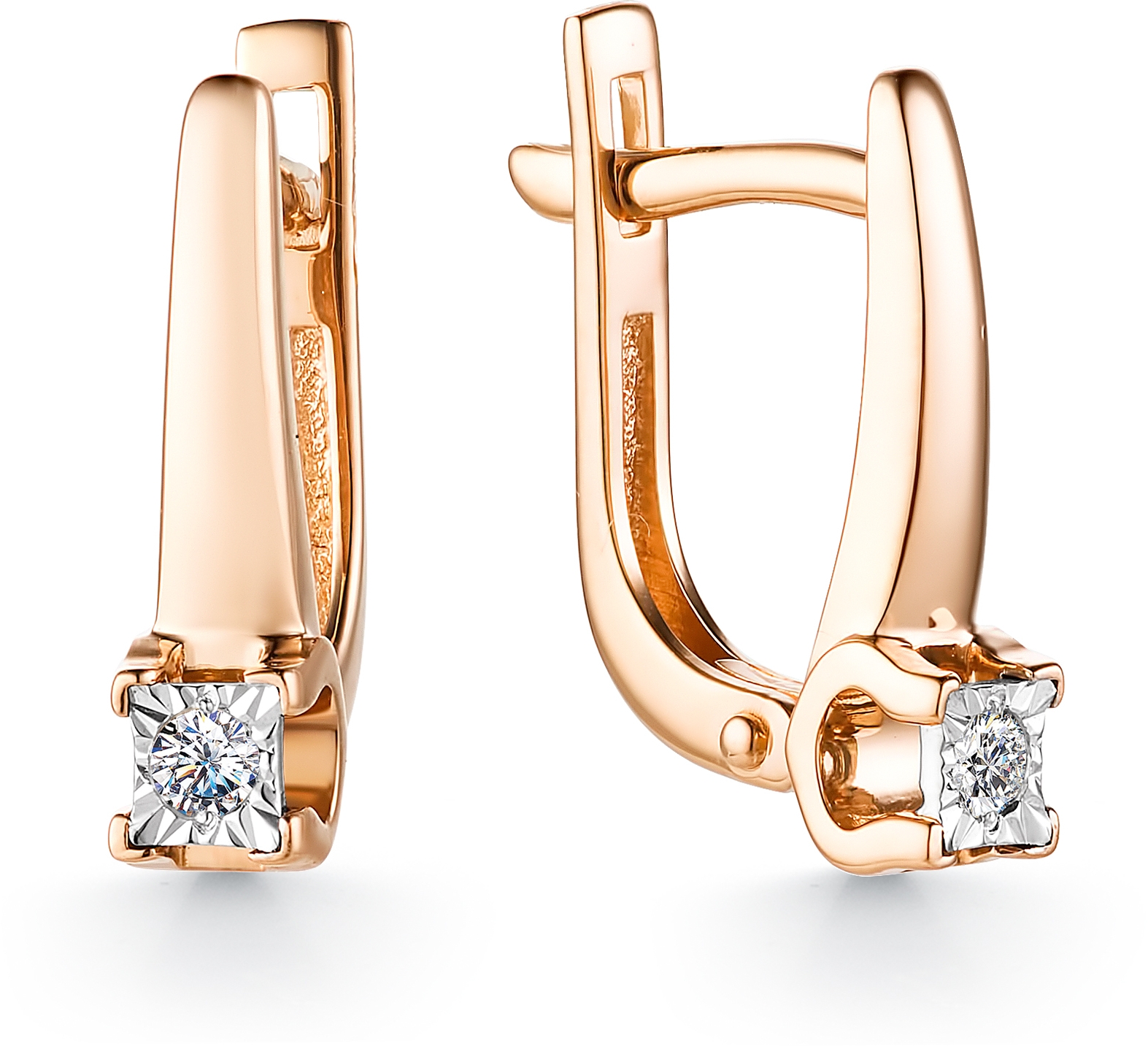 

Серьги женские из золота АЛЬКОР 23316-100, бриллиант, 23316-100