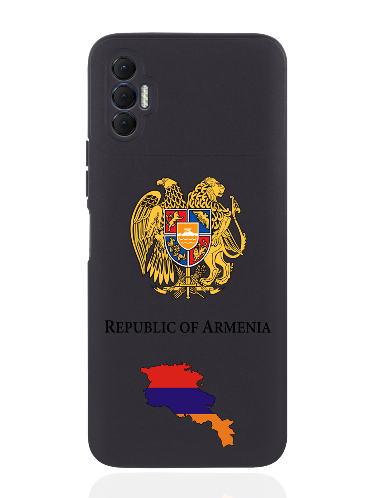 

Чехол SignumCase для Tecno Spark 8P Герб Армении черный, Разноцветный