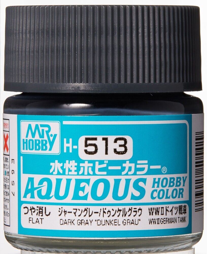 

Краска акриловая водоразбавляемая MR.HOBBY Dunkelgrau, матовая, MH-H513, Темно-серый