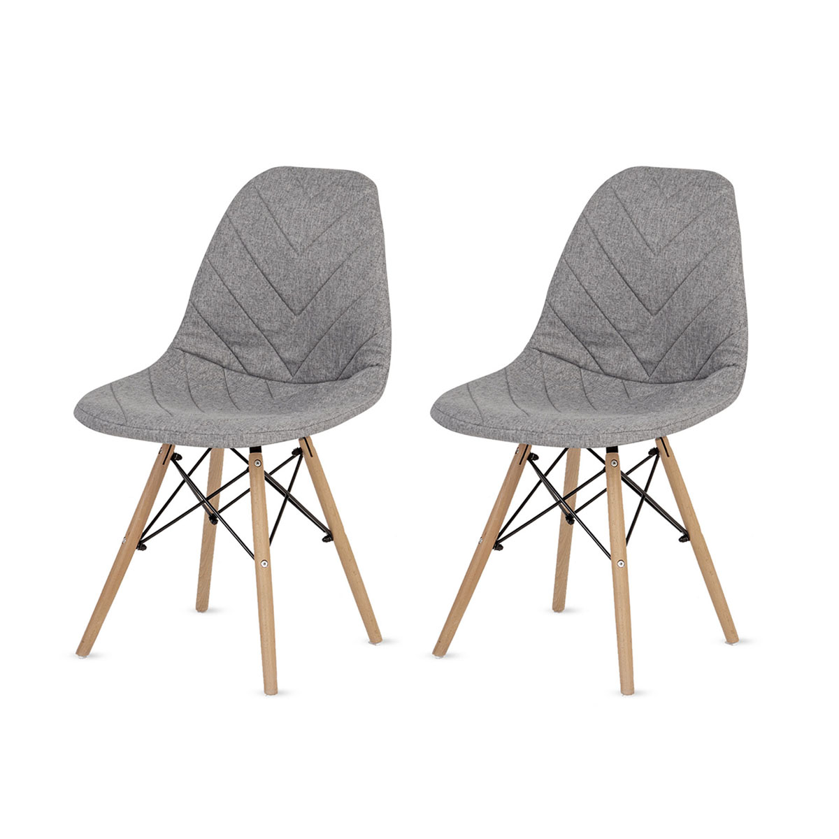 

Стулья LuxAlto, 2 шт. со съемными серыми чехлами, 13789, Ch-Eames