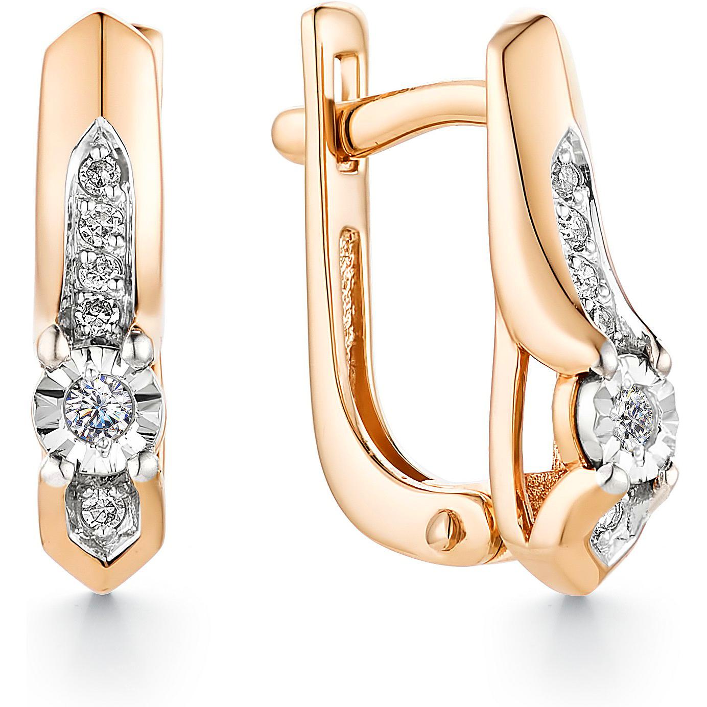 

Серьги женские из золота АЛЬКОР 23319-100, бриллиант, 23319-100