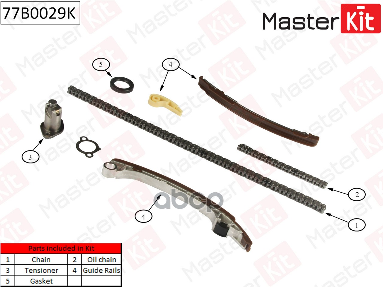 

Комплект Цепи Грм Toyota Avensis 2.0i/2.4i 16v 1azfe/2azfe 01- 11 (Без Звездочек) MasterKi