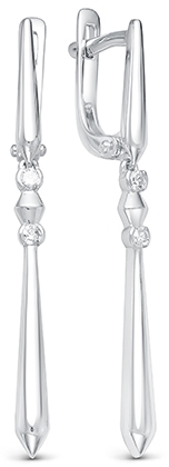 

Серьги женские из золота АЛЬКОР 23104-200, бриллиант, 23104-200