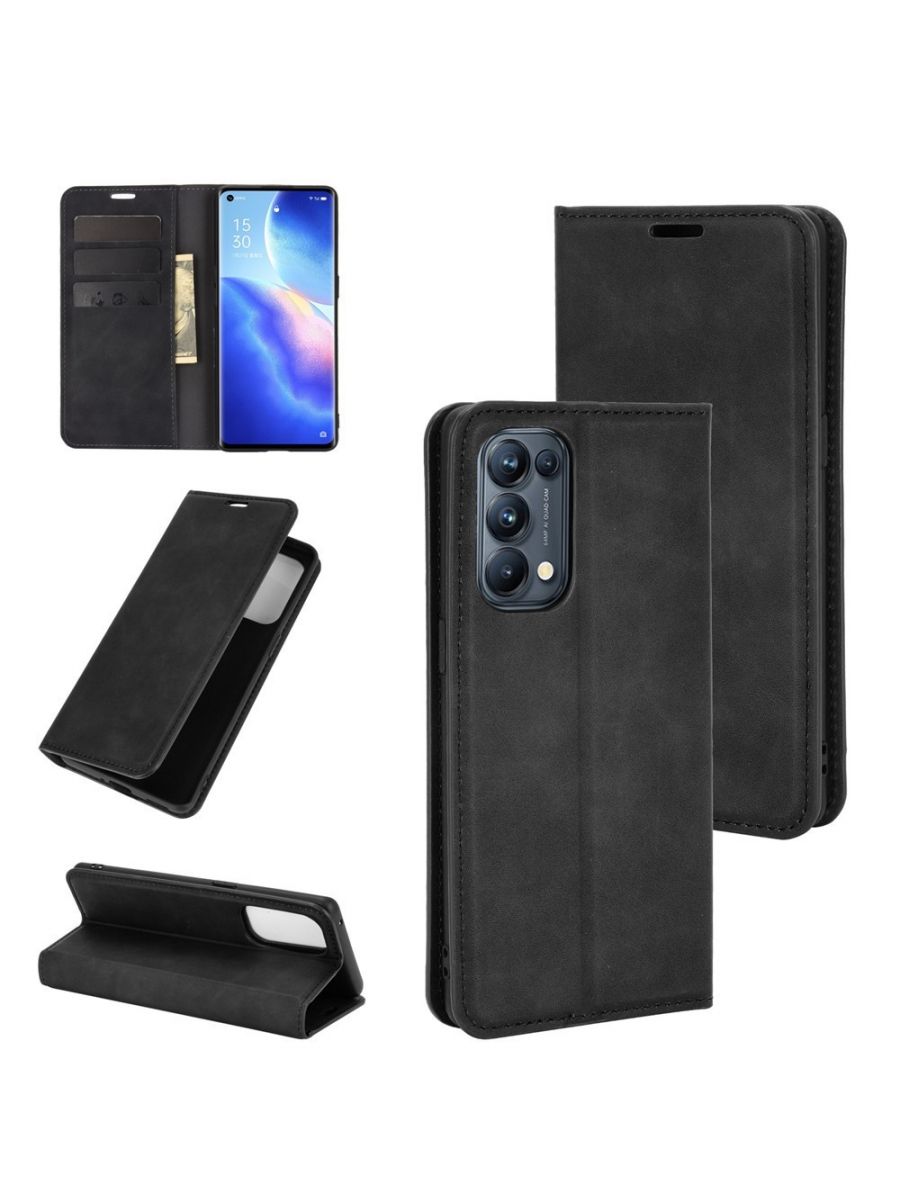 

Brodef Wish чехол книжка для Oppo Reno 5 черный