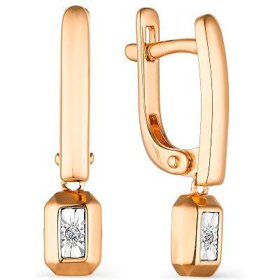 

Серьги женские из золота АЛЬКОР 23526-100, бриллиант, 23526-100