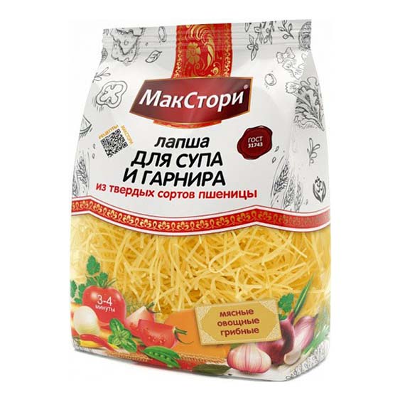 

Макаронные изделия МакСтори Лапша для супа и гарнира 250 г