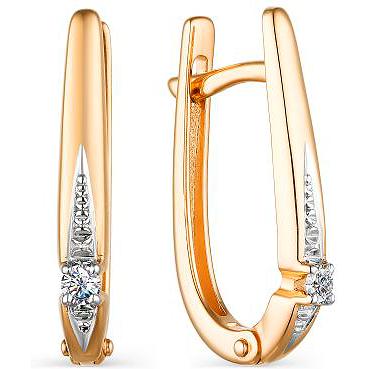 

Серьги женские из золота АЛЬКОР 23602-100, бриллиант, 23602-100