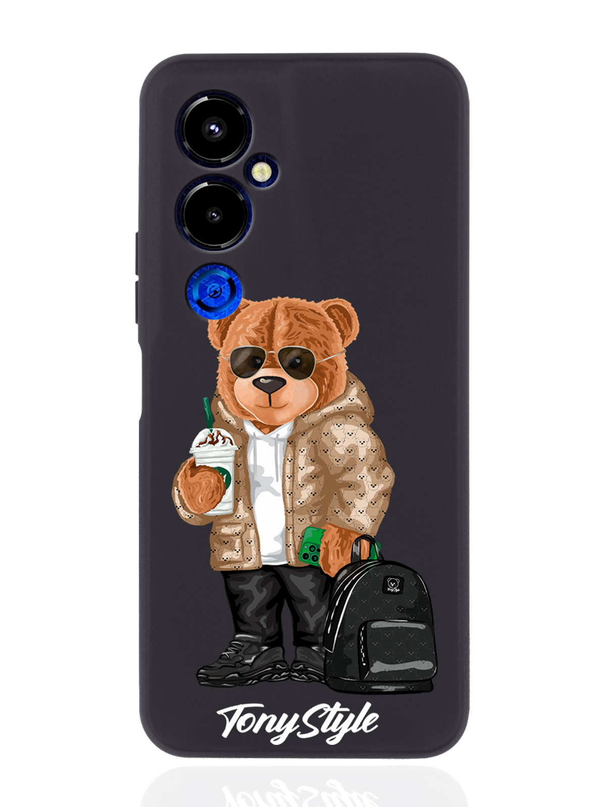 

Чехол Tony Style для Tecno Pova 4 Pro Tony Style в очках черный, Коричневый;черный;белый