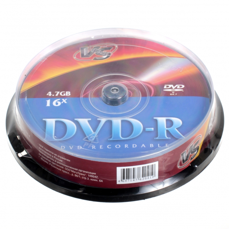 Диски VS DVD-R 16x 4,7 Gb 10 шт