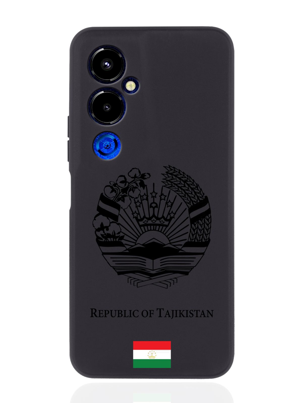 

Чехол SignumCase для Tecno Pova 4 Pro Черный лаковый Герб Таджикистана черный