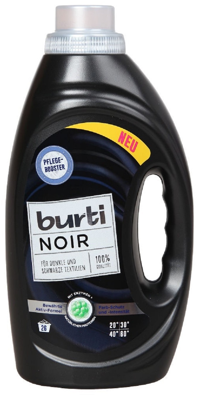 фото Жидкое синтетическое средство burti noir для стирки черного и темного белья 1,45 литра